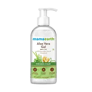Mamaearth Aloe Vera Gel For Face with Pure Aloe Vera & Vitamin E for Skin and Hair - 300ml