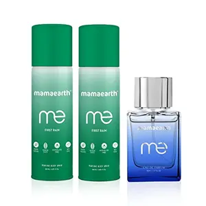 Mamaearth ME Unique Fragrance Set (ME First Rain Deodorant (2 Pcs) + ME Eau De Parfum)