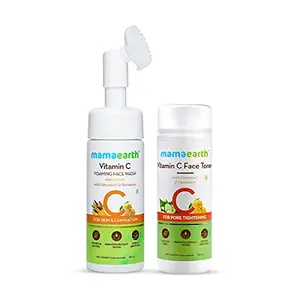 Mamaearth Vitamin C Skin Radiance Combo (Pack of Vitamin C Face Wash 150ml + Vitamin Face Toner 200ml)