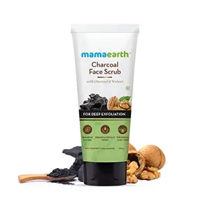 Mamaearth Charcoal Face Scrub for Oily and Normal skin with Charcoal and Walnut for Deep Exfoliation - 100g