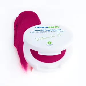 Mamaearth Nourishing Natural Lip Cheek & Eye Tint with Vitamin C & Rose- 03 Rose Pink- 4 g