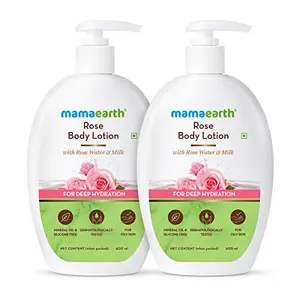 Mamaearth Rose Body Lotion - Pack of 2 (400 ml * 2)