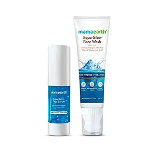 Mamaearth Aqua Glow Rejuvenation Combo (Aqua Glow Face Serum 30ml + Aqua Glow Face Wash 100ml)