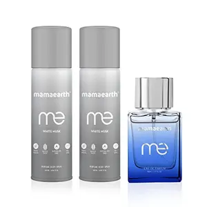 Mamaearth ME Fragrance Trio (ME White Musk Deodorant (2 Pcs) + ME Eau De Parfum)