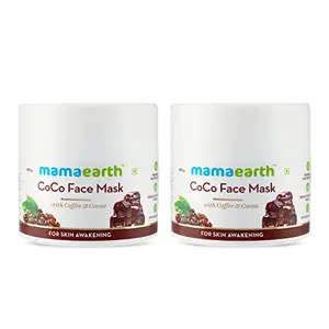 Mamaearth CoCo Face Mask For Glowing Skin With Coffee & Cocoa (Pack of 2) - 100 g