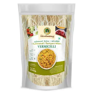Nativefoodstore Millet Vermicelli - Kuthiraivali / Barnyard Millet Vermicelli - 200gms Vermicelli Semiya Sevaiya / Sevai / Semoi / Sewai / Sevian / Vermicelli