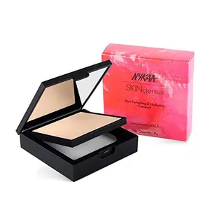 Nykaa Skingenius Skin Perfecting and Hydrating Natural Ivory 01 Compact (Brown)