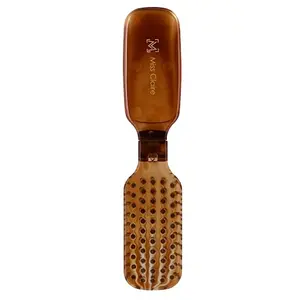 Miss Claire 2 In 1 Hair Brush With Soft And Bristle For Smoothening Straightening Styling And Curling For Men And Women (Brown) (V450TT)
