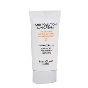 Miss Claire Prestige Anti Pollution Sun Block Cream/SPF 50+ / PA++++ Anti Wrinkle Whitening Sun Screen for Men and Women