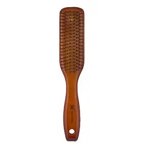 Miss Claire Professional Hair Styling Wooden Anti Static Flat Hair Brush with Ball Tip Bristles Wooden Handlefor Women And Men(V18030C)