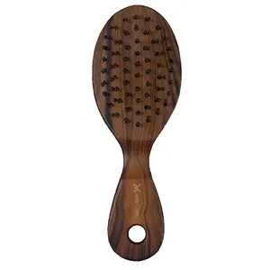 Miss Claire Wooden Hair Brush With Soft And Bristle For Smoothening Straightening Styling And Curling For Men And Women (Ebony) (V18120F)