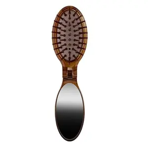 Miss Claire Paddle Hair Brush With Soft And Bristle For Smoothening Straightening Styling And Curling For Men And Women (Peanut) (P500TT)