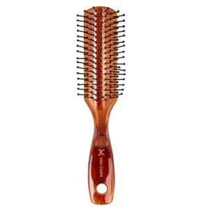 Miss Claire Wooden Curved Hair Brush For Smoothening Straightening Curling And Styling For Men and Women(V1803TT) (Brown)