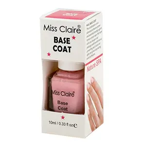 Miss Claire Base Coat Glossy Finish Clear (Pink 10 ml)