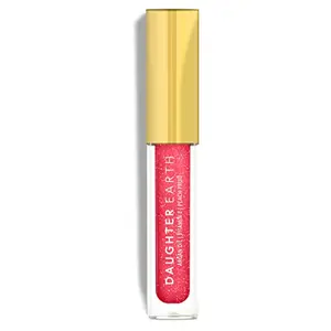 Daughter Earth Glitter Lip Gloss | Vitamin E Plant Based Flavoured Lip Coat For Women | Hydrating & Plump Lips | Aromatic Super Glossy & Moisturises The Skin With Skin Loving Nutrients