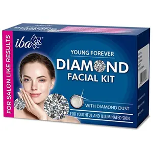 Iba Young Forever Diamond Facial Kit (6 Steps Single Use) l 6 Steps Single Use Kit l For Youthful Illuminated Skin l Salon Like Results