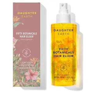 DAUGHTER EARTH Fifty Botanicals Hair Elixir | Hair Serum For Scalp Health Root To Tip Care | Stress Relief With Head Massage | Deep Nourishment With Hairfall Rescue | Lightweight & Non-Greasy | 100 ml