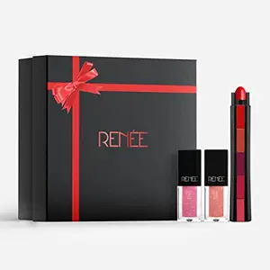 RENEE Juicy Lips Makeup Kit Combo| Includes Matte Lipsticks & Glosses| Long Lasting Non Drying Formula| Best Gifts For Girlfriend Wife Women