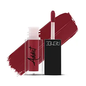 RENEE Addict Liquid Lip Tint Water & Smudge-proof non-transfer Long Lasting Matte Finish Enriched With Vitamin E Vegan Old Rose 2ml