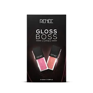 RENEE See Me Shine Lip Gloss - Gloss Boss Combo of 2 2.5ml Each - Glossy Non Sticky & Non Drying Formula - Long Lasting Moisturizing Effect - Compact and Easy to Carry