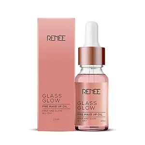 RENEE Renee Glass Glow Pre Makeup Oil Primer 10ml| Non Sticky Smoooth Finish| Hydrates Repairs & Nourishes Skin| Adds Natural Glow to the Skin