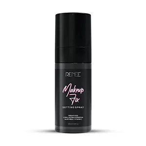 RENEE Makeup Fixer Setting Spray 60ml| Infused With Aloe Vera & Niacinamide| Prevents Cracks Minimizes Pores & Fine Lines| Long Lasting & Weightless Formula