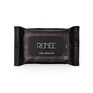 RENEE Makeup Removal Wipes 30 Count Effortlessly Erase Makeup Hydrate & Soothe Skin With Cucumber & Aloe Vera Extracts -extracts - Antioxidant Anti-inflammatory & Skin-conditioning Formula