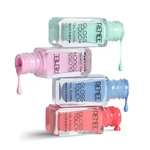 Renee Gloss Touch Nail Paint Set of 4 Quick Drying Nail Polish Glossy Gel Finish Nail Kit | Highly Pigmented & Long Lasting Nail Enamel Chip Resistance 5ml Each Gift Set for Women N04 Vacay Vibes