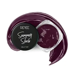 RENEE Summer Slush Jelly Tint For Lips & Cheeks with 98% Natural Fruit Extracts Keeps Lips Soft & Moisturized 100% Vegan Tempting Grape 13gm