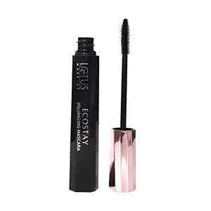 Lotus Makeup Ecostay Volumising Mascara | Smudge Proof | With Vitamin E & Almond Oil | 10g Black