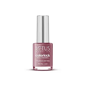 Lotus Makeup Colorkick Nail Enamel - Wine Lust 970 | Chip Resistant | Glossy Finish | 10ml