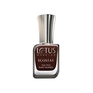 Lotus Makeup Ecostay Nail Enamel Espresso E81 | Easy to Apply | Glossy Finish | 10ml