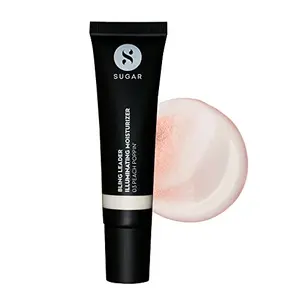 SUGAR Cosmetics - Bling Leader - Illuminating Moisturizer - 03 Peach Poppin'(Warm Peach Highlighter with Pearl Finish) - Lightweight Moisturizer and Highlighter Protects against Pollution