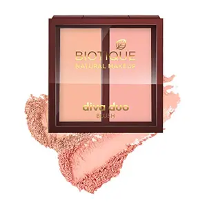Biotique Natural Makeup Diva Duo Blush Pastel N Peach 9g