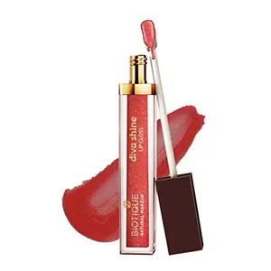 Biotique Natural Makeup Diva Shine Lip Gloss Fire N Ice Red