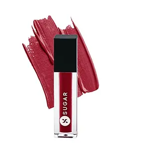 SUGAR Cosmetics - Smudge Me Not - Mini Liquid Lipstick - 10 Drop Dead Red - 1.1 ml - Ultra Matte Transferproof and Waterproof Lasts Up to 12 hours