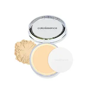 COLORESSENCE True Tone Compact Powder for Women | Available in 5 Different Shades | Suits Indian Skin Tones | Mattifying Effect & Sweat Resistant | Soft Texture & Full-Coverage | 10g
