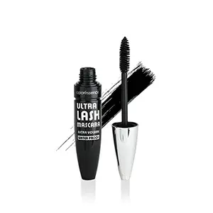 COLORESSENCE Ultra Lash Mascara Extra Volume Waterproof Smudge Proof Lightweight Lush Intense Formula Black
