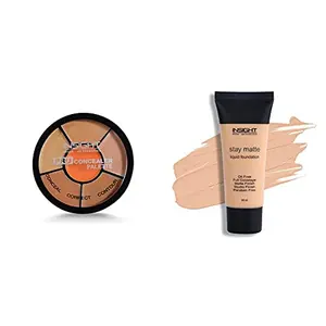 INSIGHT Cosmetics Pro Concealer Palette (Concealer) 15 G & INSIGHT Foundation Classic Ivory 30 ml