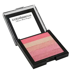 COLORESSENCE Shimmer Brick Compact Multi-Purpose Pearl Pigmented Highlighter and Blusher Palette (Nectar)