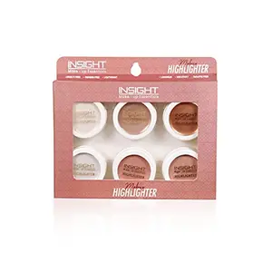 Insight Cosmetics Glitter Makeup Highlighter Pallate Pack of 6 3.5 gm