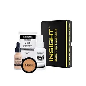 Insight Cosmetics Combo of Primer Fixer Concealer and Ultra Thin Foundation