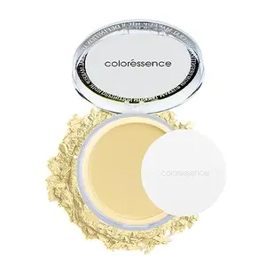 COLORESSENCE Perfect Tone Compact Powder with Free Applicator Puff | Matte Makeup Setting Powder | Face Baking Powder | Oil Control Face Powder | Lightweight | Buildable | Suitable for all skin types | PEACH BEIGE