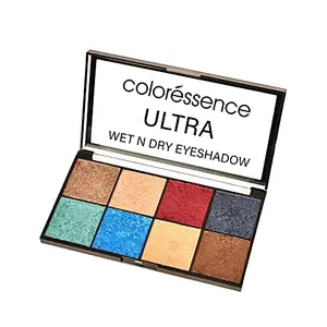 COLORESSENCE Professional Highly Pigmented Bright Shimmer Multi Wet N Dry Eye Shades Waterproof Formula for Eyes Makeup 30 g