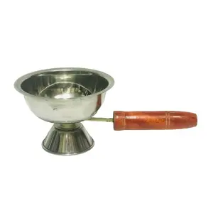 Dynore Stainless Steel Dhoop Dani with Handle/for Puja/Kapur Dani/Incense Loban Dhoop Burner