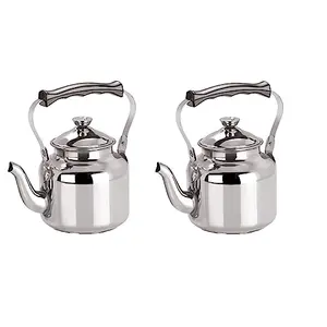 Dynore Stainless Steel Tea Pot/Tea Kettle Mirror Finish- Set of 2-800 ml