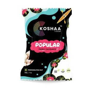 Koshaa Foods Popular Pokhar Phool Makhana/Fox Nut, 250g, Natural and Vegan Superfood