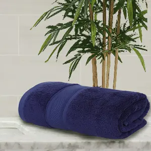 Trendbell Bamboo Bath Towel Navy Blue - 600Gms.