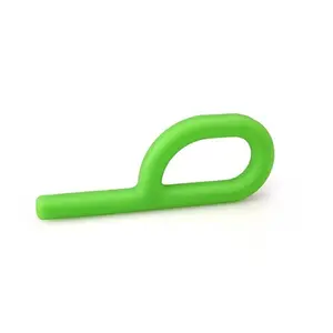 Safe-O-Kid Non-Toxic Develop Baby's Biting Skills Safely P Shape Chewy Tube for Toddler- Green Pack of 1
