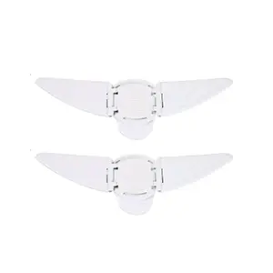 Safe-O-Kid Fit-All Sturdy Butterfly Shaped Sliding Door/Window Lock White Pack of 2